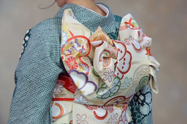 A female wear Traditional Japanese clothes KIMONO
